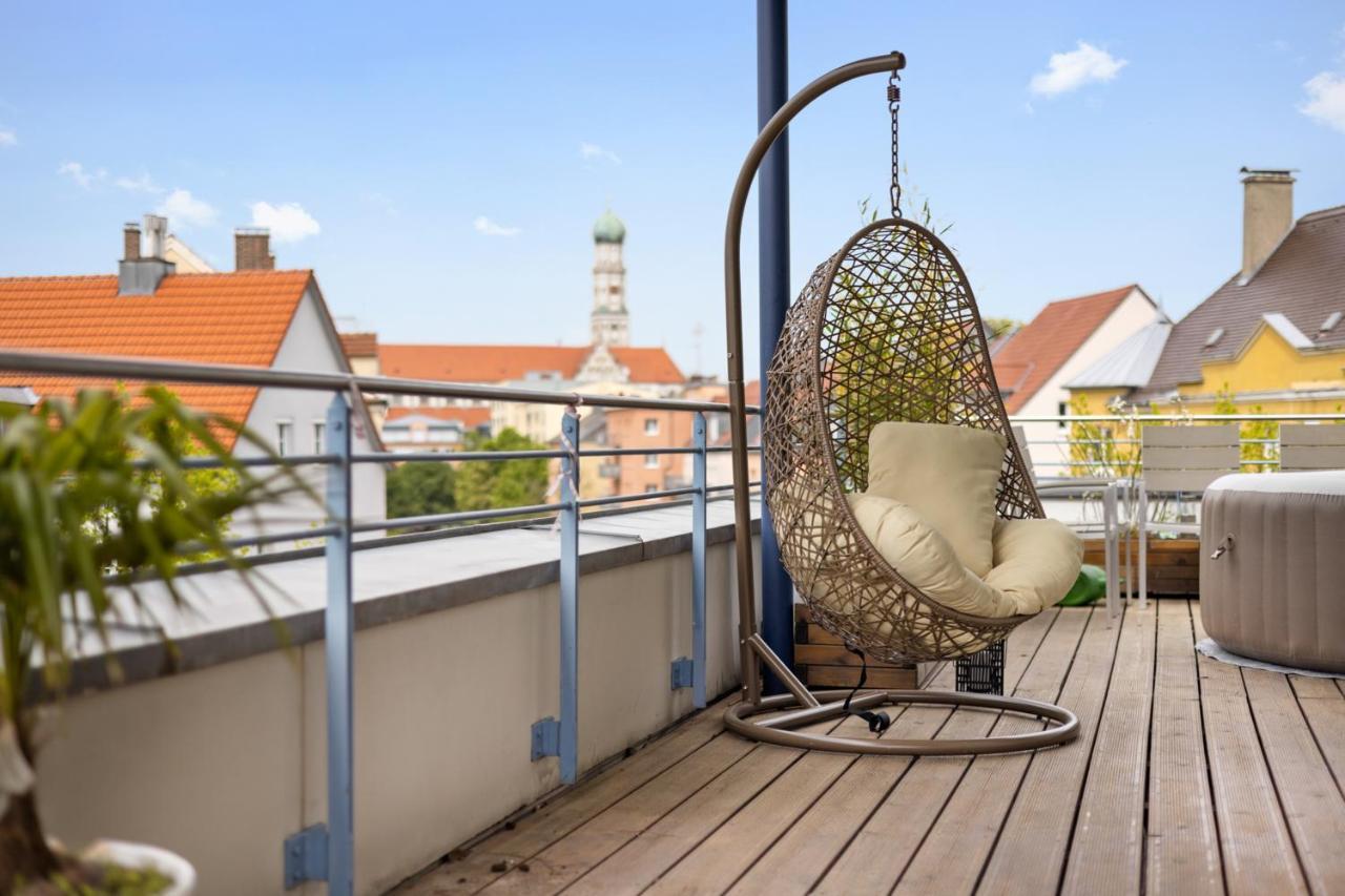 Arbio I Premium Penthouse Apartment Augsburg Exterior foto