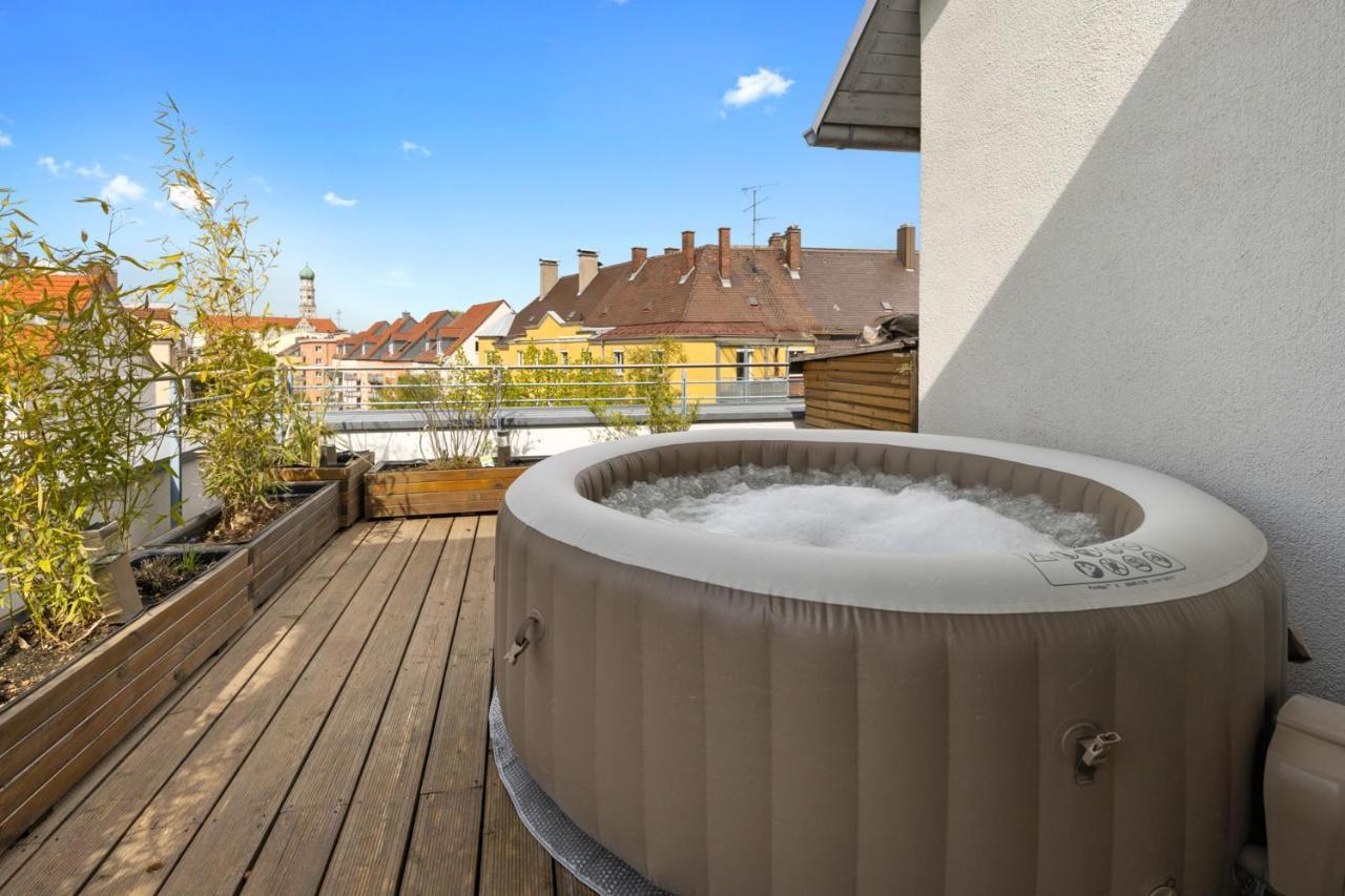 Arbio I Premium Penthouse Apartment Augsburg Exterior foto