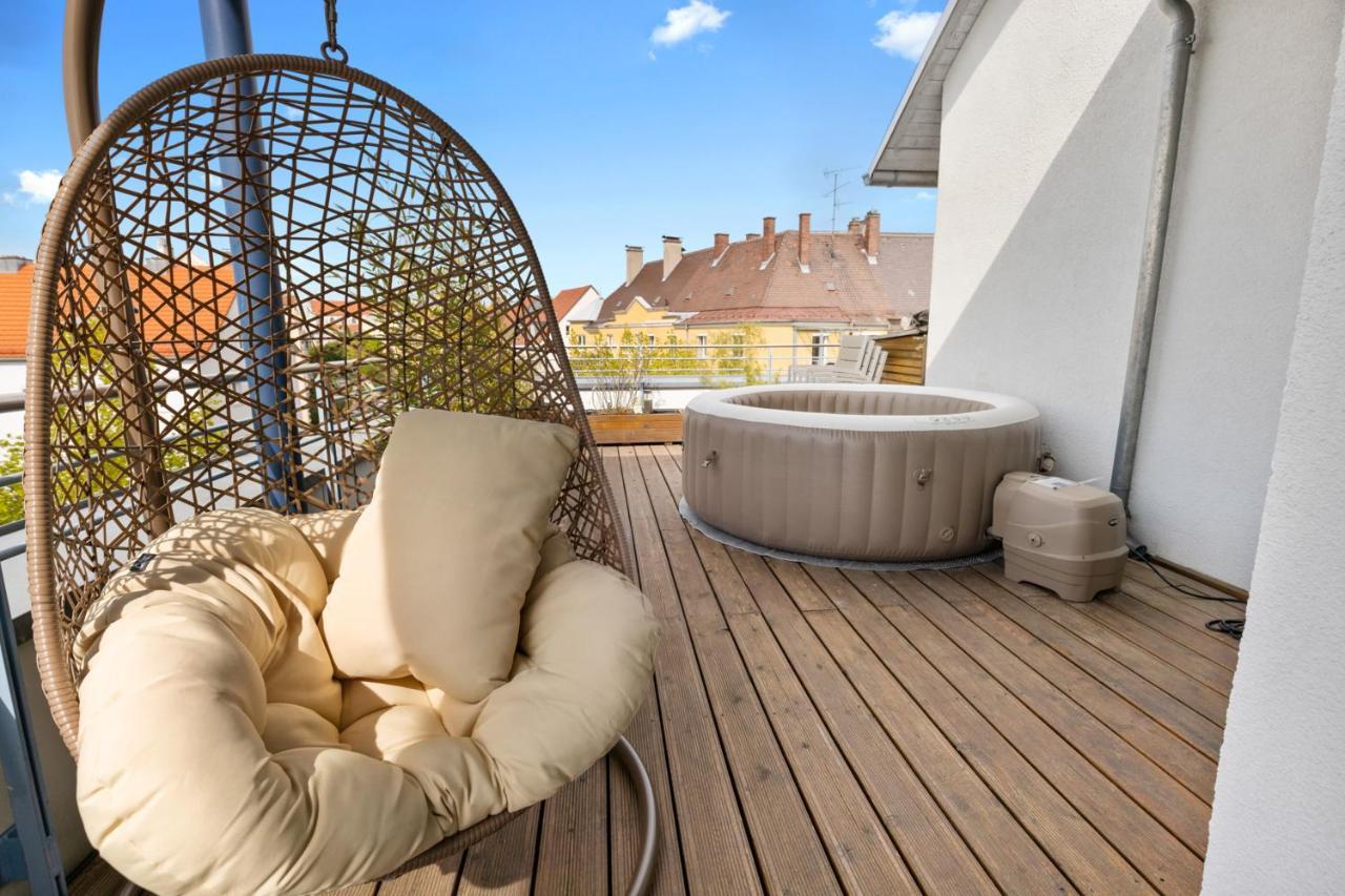 Arbio I Premium Penthouse Apartment Augsburg Exterior foto