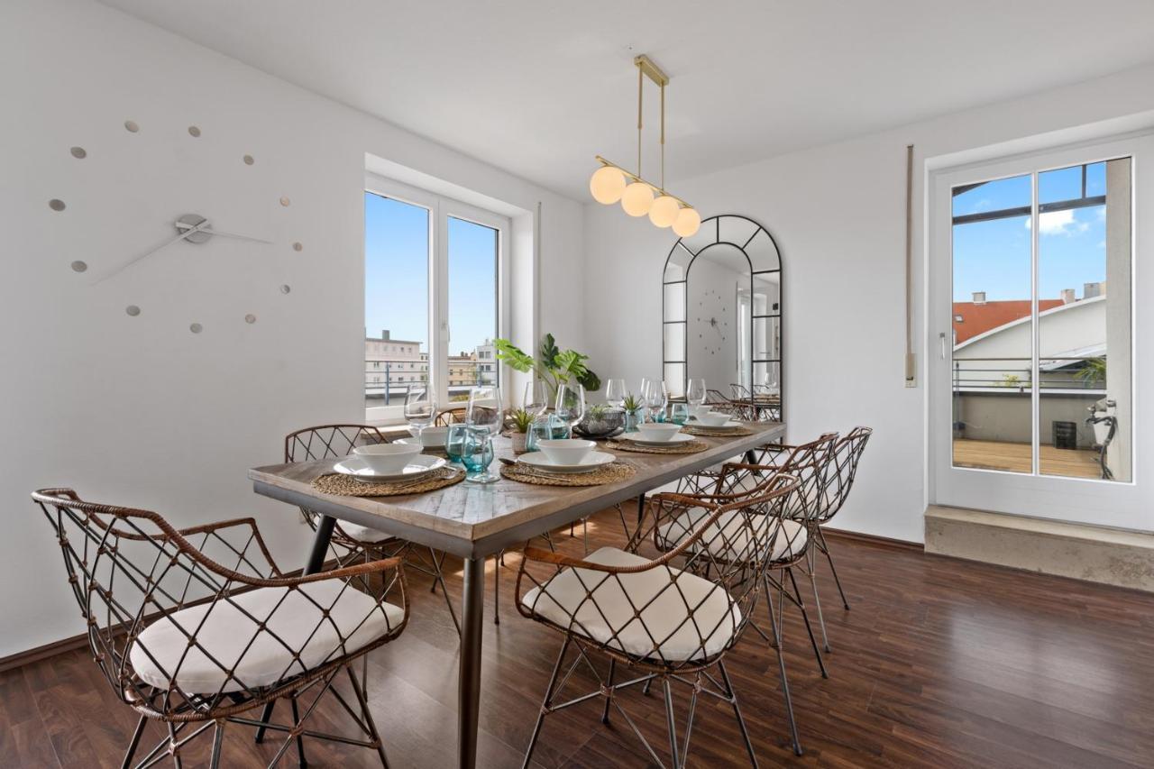 Arbio I Premium Penthouse Apartment Augsburg Exterior foto