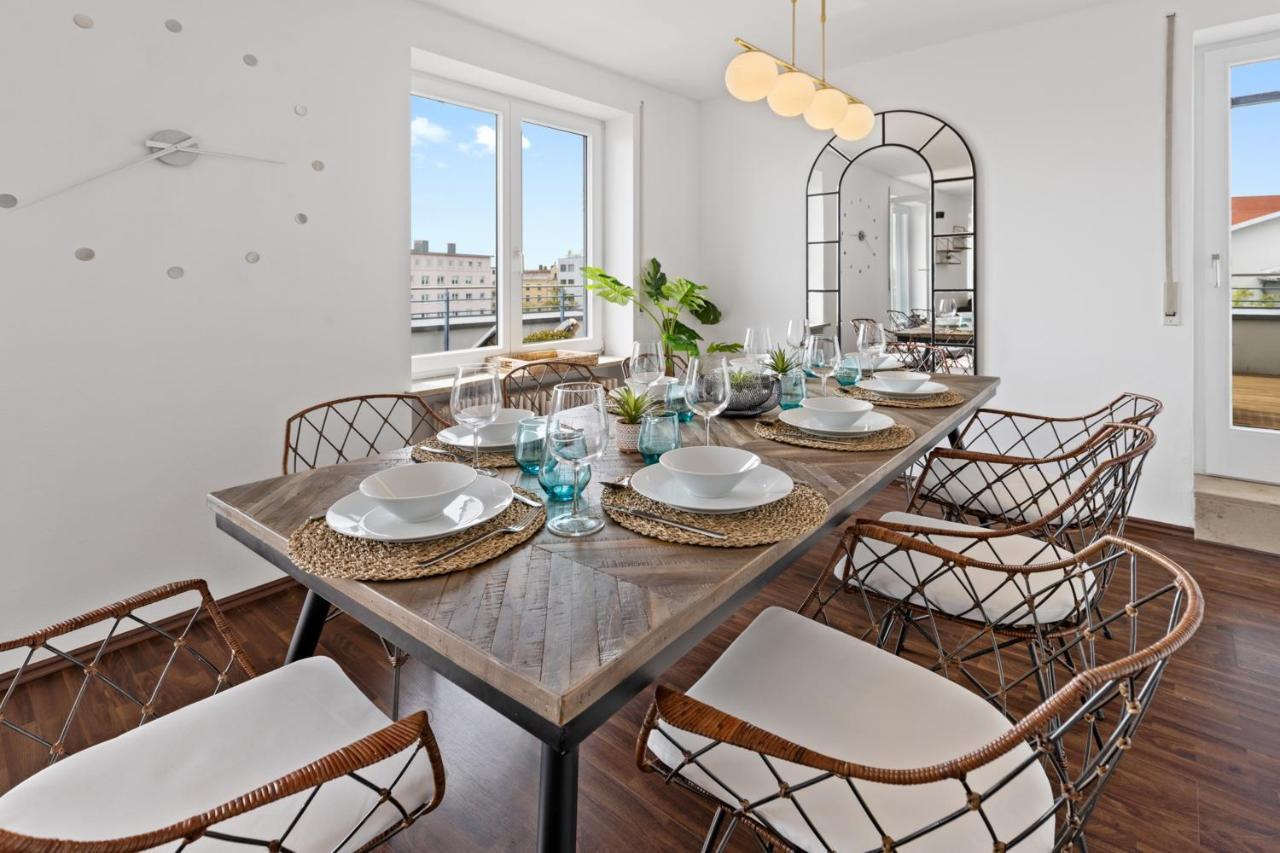 Arbio I Premium Penthouse Apartment Augsburg Exterior foto